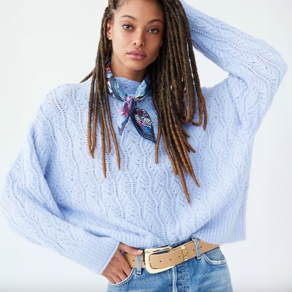 Anthropologie - Maeve - Landon Cropped Pointelle Sweater